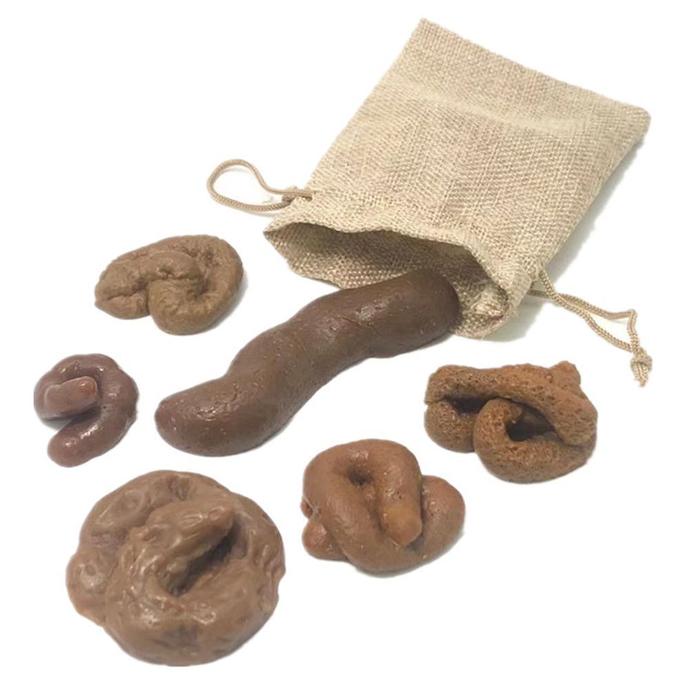 Fake Poop Gag Gift - 6 Buah Mainan Rumit Liburan Squish