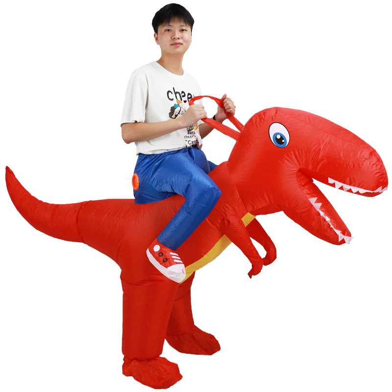 Kostum Dinosaurus Tiup Hijau A - Inflatable Dinosaur Costume Adult ulasan dan harga