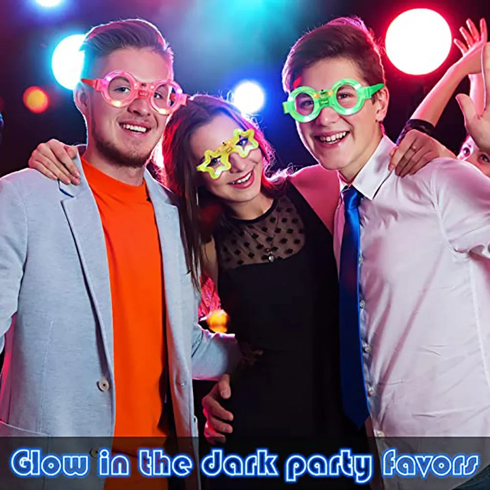 Kacamata LED Neon Menyala Dala - Glow In The Dark Party Glasses ulasan dan harga