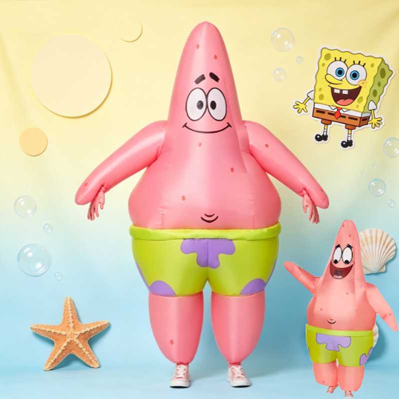 Kostum Tiup Spongebob Patrick  - Inflatable Dinosaur Costume Adult ulasan dan harga