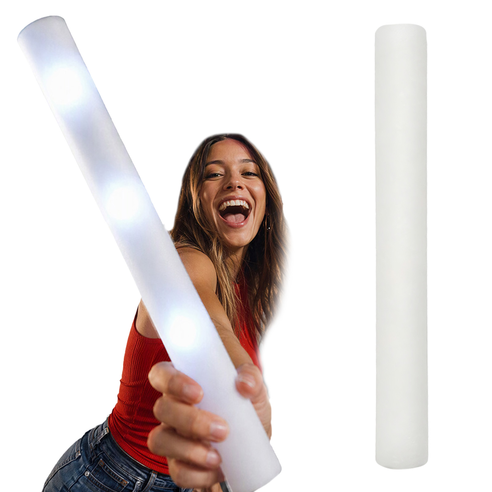 Tongkat LED Berwarna Putih yan - Flashing Led Foam Sticks Party ulasan dan harga